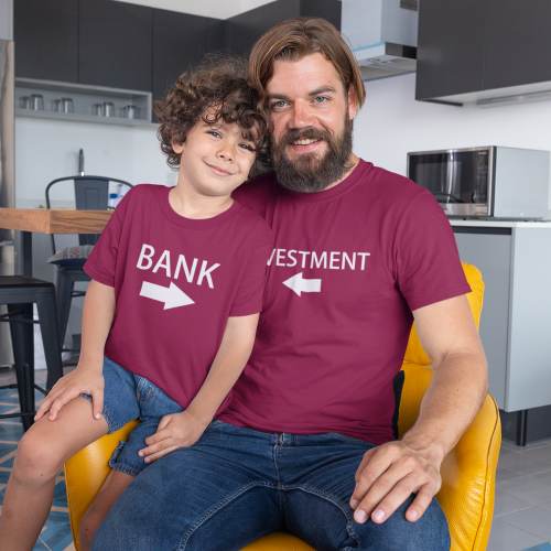 Investment Bank Family T-Shirt for Dad and Son