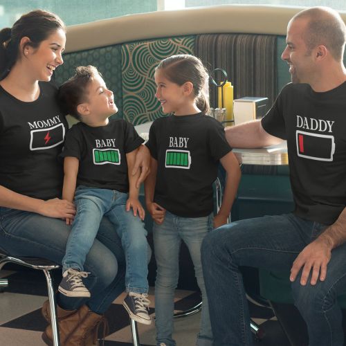 Power Daddy Mommy Baby Family Tshirts