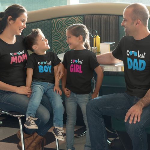 Coolest Dad Mom Children Family t-shirt