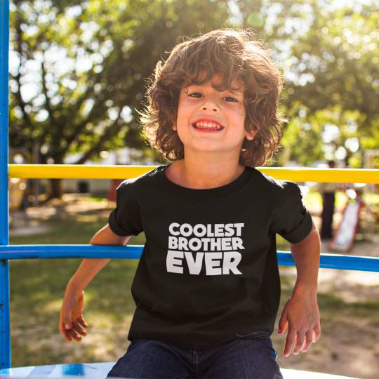 Coolest Brother Ever Printed Cotton T-Shirt