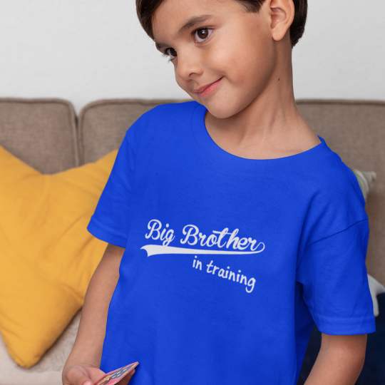 Big Brother in Training Boy Printed Cotton T-Shirt