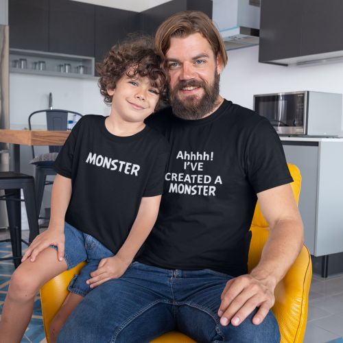 Monster Family T-Shirt Combo for Dad and Son