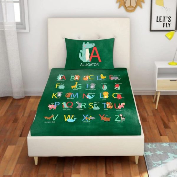 Kids ABCD learning bedsheet