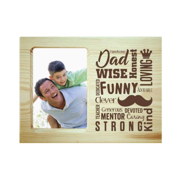 engraved photo frame for father