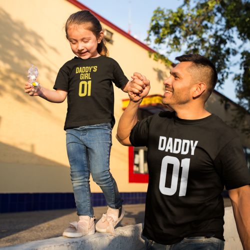 No.1 Daddy's Girl Dad and Daughter Family Tees