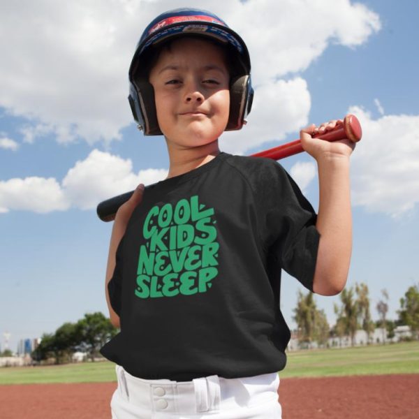 Cool Kids Never Sleep Boy's & Girl's Printed T-Shirt