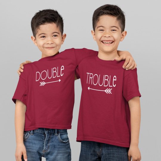 Double Trouble Printed Cotton T-Shirt