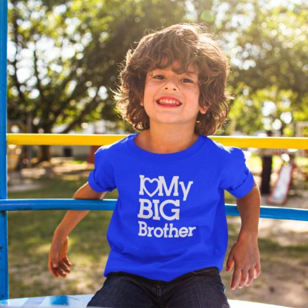 I Love My Big Brother Kids Printed T-Shirt