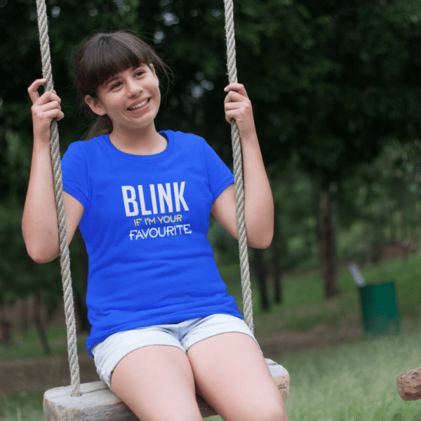 Blink If I'm Your Favourite Girl Printed Cotton T-shirt