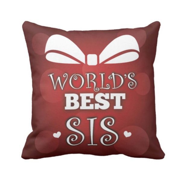 Worlds Best Sis PrintedCushion Cover