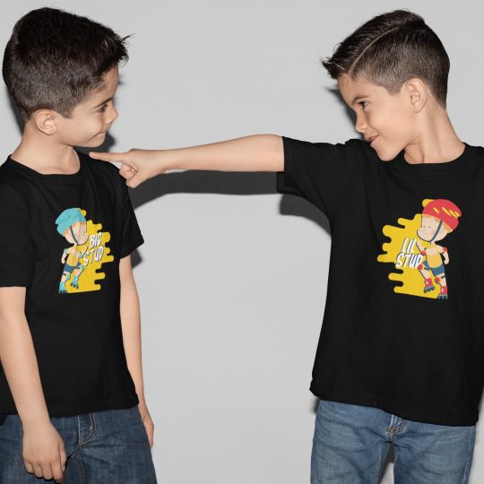 Big Little Stud Cotton Printed Siblings T-Shirts For Brother