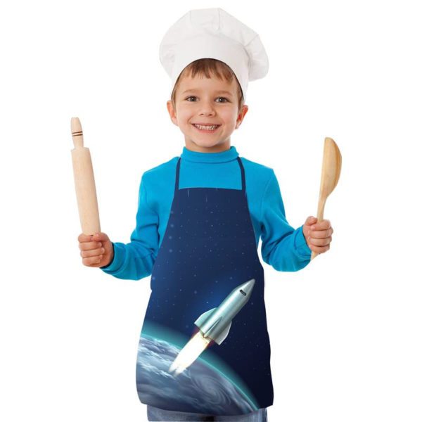 Rocket Apron for Kids | Gift for Kids | Astronaut Kids Apron for Boy