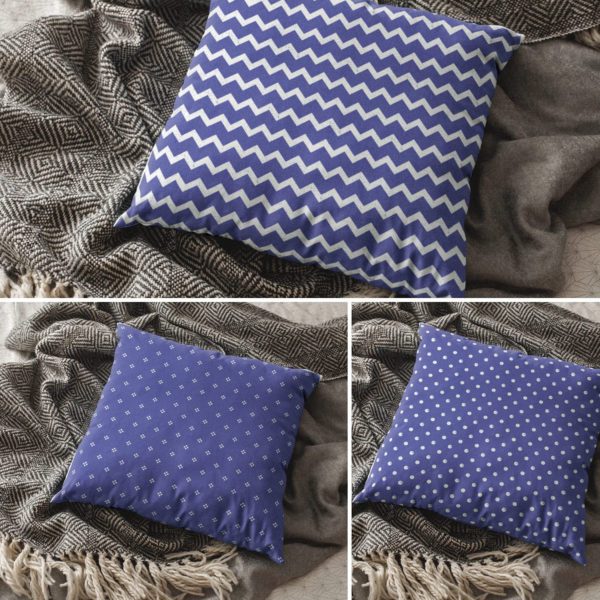 indigo cushion covers set of 3