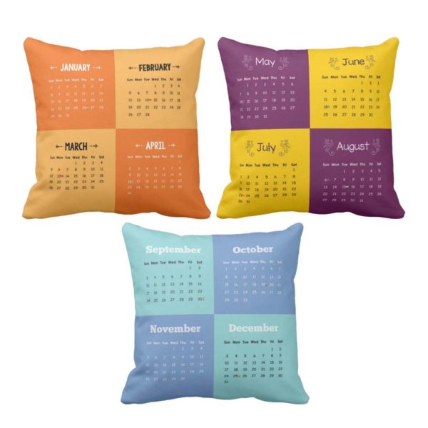 Colorful New Year 2018 Cushions Cover
