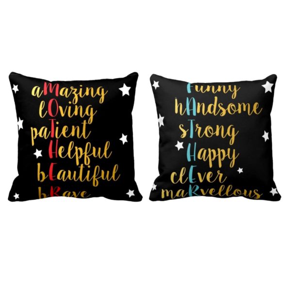 Starry Beautiful Mother Father Definition Cushion Cover Set of 2